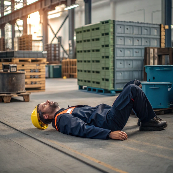 injured in a factory or warehouse in Fleetwood